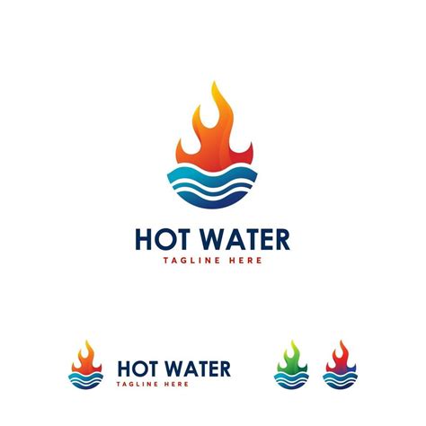 Hot Water logo designs vector, Fire and Water logo template 2064717 ...