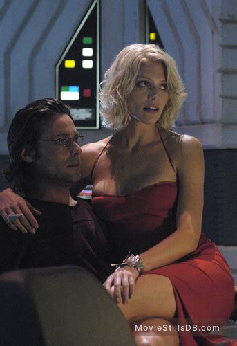 Battlestar Galactica Episode 1x02 Publicity Still Of James Callis And Tricia Helfer