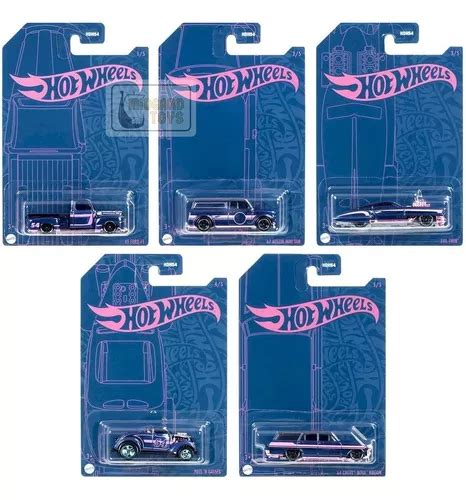 Coleção Miniaturas Blue Satin And Pink Anos Hot Wheels Parcelamento sem juros