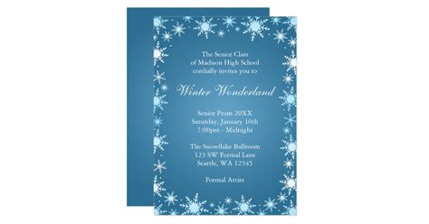 Winter Wonderland Prom Invitations | Zazzle