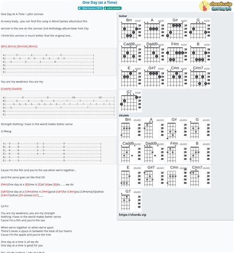 Chord: One Day (at a Time) - John Lennon - tab, song lyric, sheet ...