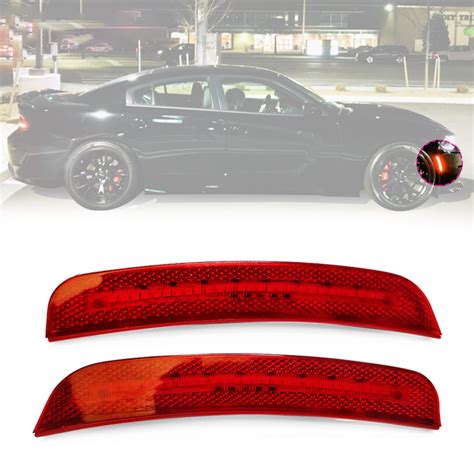 2015 2021 Dodge Charger Front Side Marker Lights 2pc Red Ls Dchr15f Rd