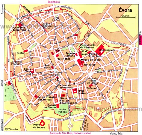 Portugal Evora Map