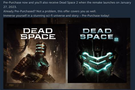 Dead Space Remake Pre-Orders On Steam Includes Dead Space 2 From 2011 ...