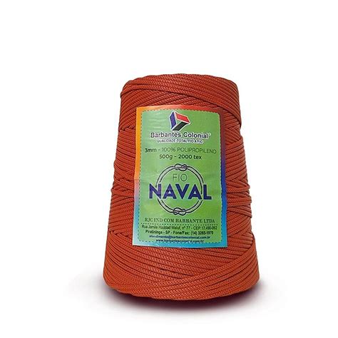 Fio Náutico Naval 500g Abóbora Carmenn Barbantes e Fios