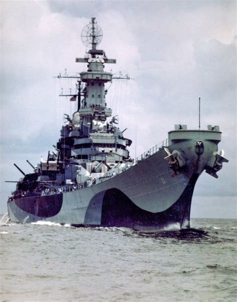 Uss Missouri Bb 63 On Her August 1944 Shakedown Cruise Note The