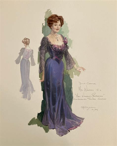 MRS. WARREN'S PROFESSION "Poor But Honest" Costume Sketch by Robert Pe