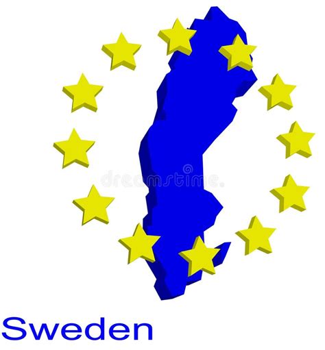 Sweden Map Of Black Contour Curves Illustration Stock Illustration