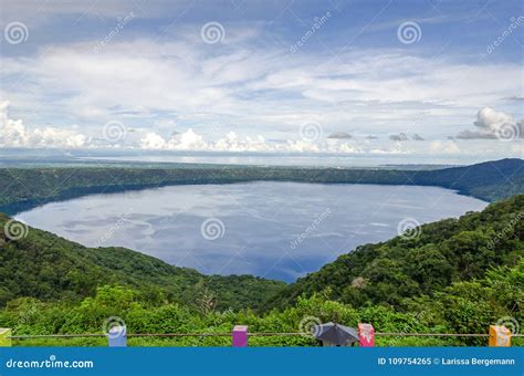 Volcanic Lake Laguna De Apoyo in Nicaragua Stock Image - Image of ...