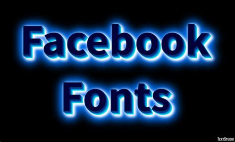 Facebook Fonts Text Effect and Logo Design Font