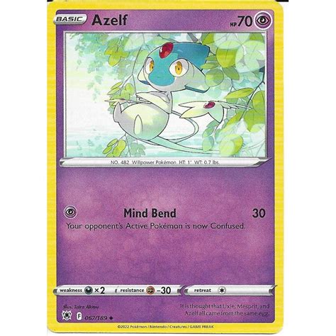 Pokemon Trading Card Game 067 189 Azelf Uncommon Card SWSH 10