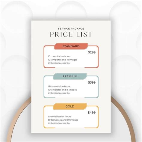 Price List Template Price List Template Canva Pricelist Template