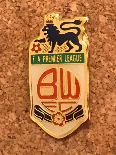 Fa Premier League Bolton Wanderers Fc Enamel Pin Badge Etsy