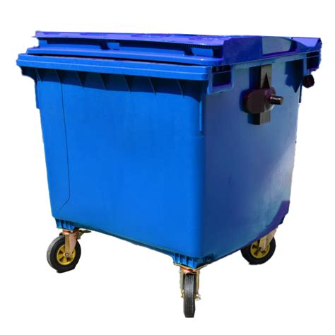 Contenedor De Basura Pl Stico Litros Color Azul Industrial