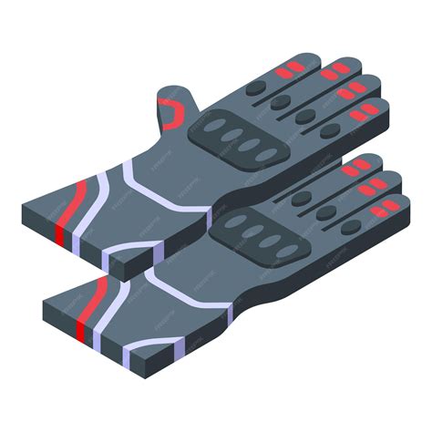 Icono De Guantes De Motociclista Vector Isométrico Uniforme De