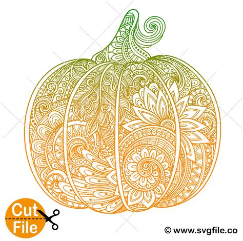 Pumpkin Mandala svg 002 - Svgfile.co - 0.99 Cent SVG Files - Life Time Access