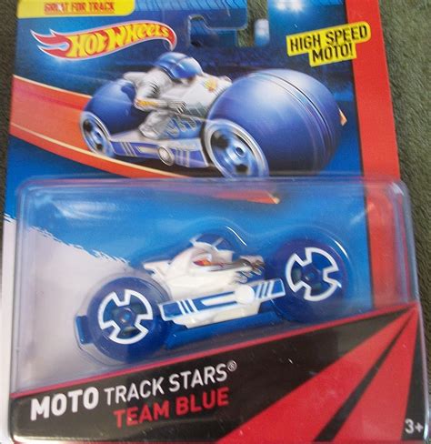 Hot Wheels Moto Track Stars Team Blue Amazon In Toys Games