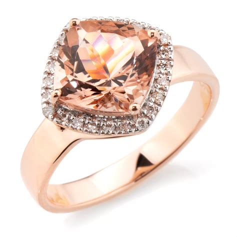 Morganit Ring Aaa Ct Brillanten Ct Ros Gold Qvc De