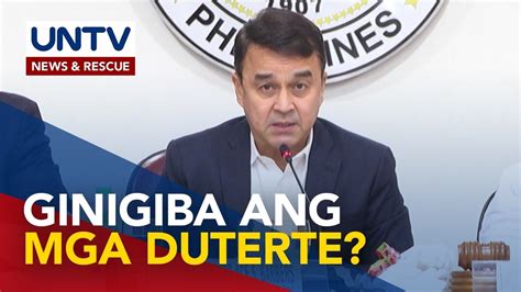 House Quad Comm Pinalagan Ang Alegasyong Demolition Job Vs Dutertes