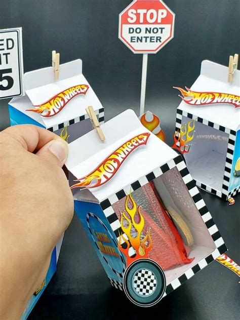 Hotwheels Party Box Hot Wheels Party Box Favor Box Etsy Hot Wheels