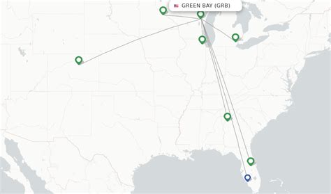 Direct (non-stop) flights from Green Bay, Austin Straubel (GRB ...