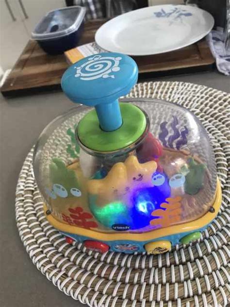 Infant Plastic Musical And Light Up Spinning Toy Toys Indoor