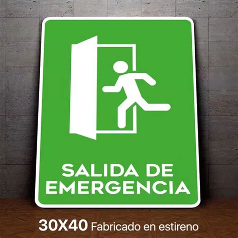 Señalamiento Salida De Emergencia Nom003 30x40 Meses Sin Intereses