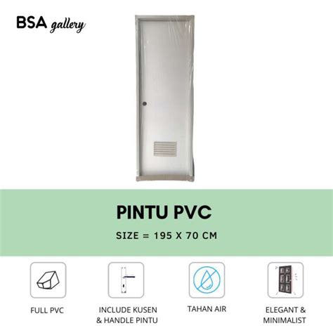 Jual PINTU WC KAMAR MANDI PVC PUTIH POLOS KUSEN DAN JALUSI MURAH