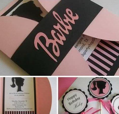 Invitaciones de Barbie para un cumpleaños infantil Barbie invitations