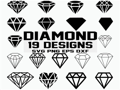 Diamond Svg Diamonds Dxf Wedding Svg Diamond Clipart Etsy The Best