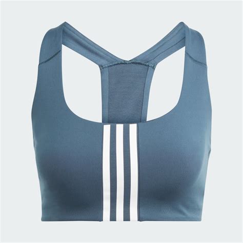 Clothing Powerimpact Training Medium Support Bra Turquoise Adidas