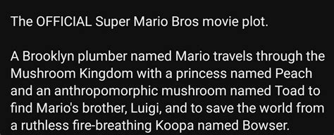 Official Mario Movie plot by angry9guy on DeviantArt