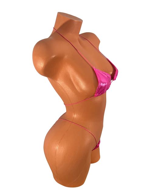 Micro Thong String Bikini Barely There Hot Pink One Size Fits Most Etsy