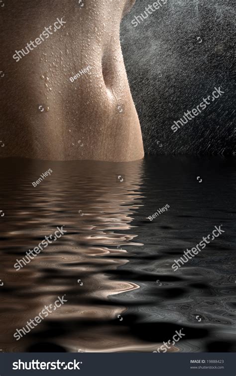Anonymous Nude Water Spray On Black Stock Photo Shutterstock