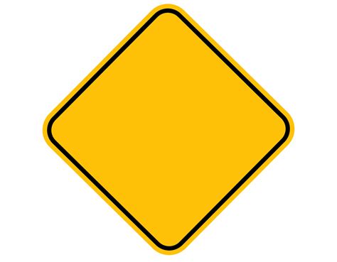 Yellow Rhombus Blank Sign Road 9333925 Vector Art At Vecteezy