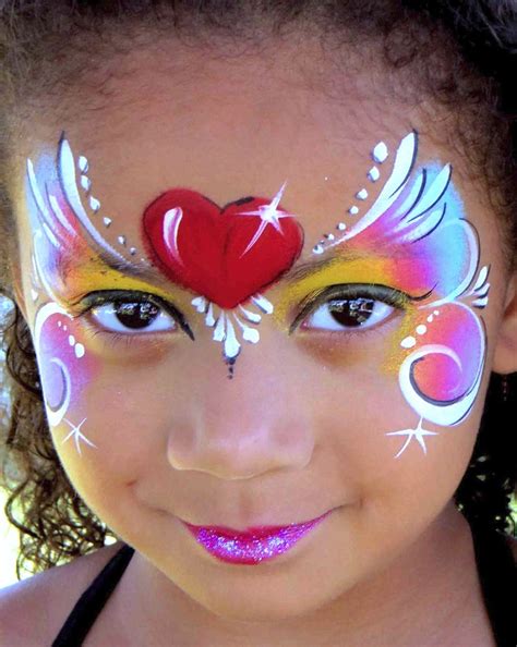 Heart Mask Face Painting Girl Face Painting Face Painting Face Painting Easy