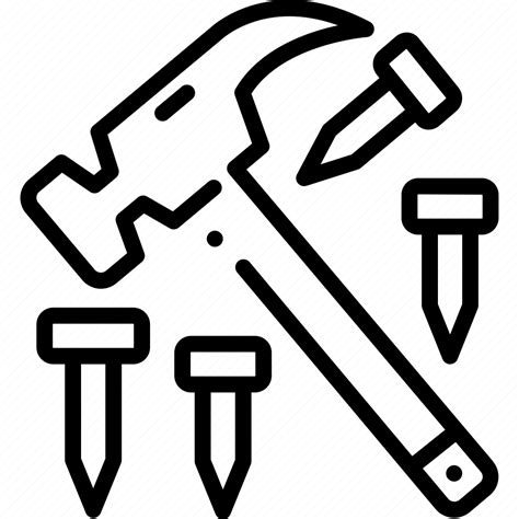 Hammer Hammer And Nail Hardware Nail Tool Icon Download On Iconfinder