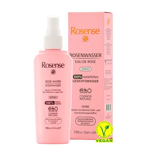 Rosense Rosenwasser Spray Feuchtigkeitsspendendes Gesichtswasser