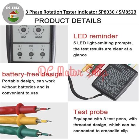 Jual Digital Three 3 Phase Indicator Sp8030 Sm852B Sequence Rotation