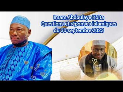 Imam Abdoulaye Ko Ta Questions Et R Ponses Islamiques Du Septembre