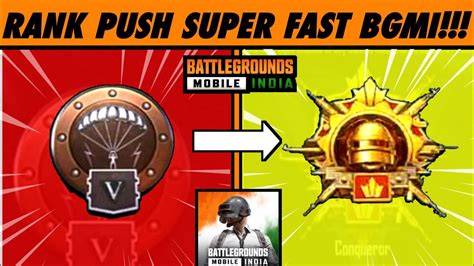 How To Push Rank Fast In Battleground Mobile India। Bgmi Me Jaldi Rank Push Kaise Kare। Hindi