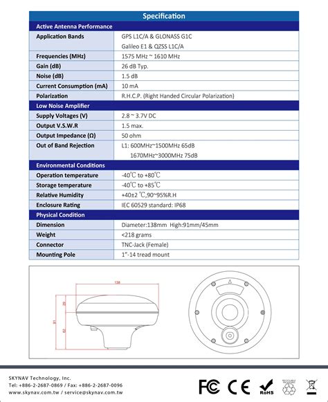 Marine Gps Antenna Ga Skynav Technology Inc Ais Gps Gsm