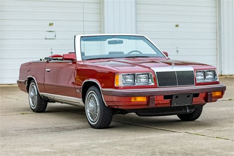 No Reserve K Mile Chrysler Lebaron Convertible For Sale On Bat