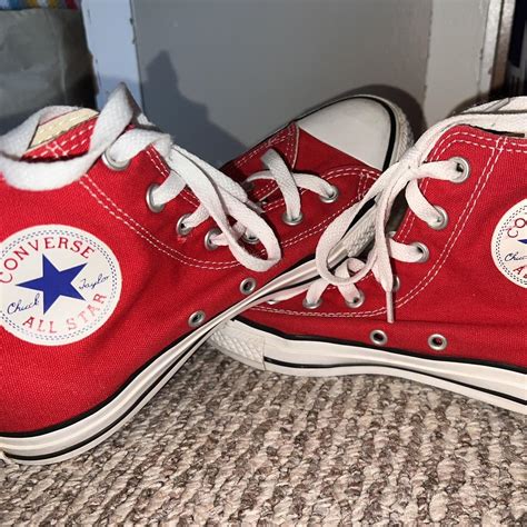 Red Converse in excellent condition. Men’s US size... - Depop