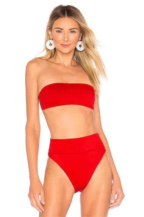 Beach Riot Kelsey Bikini Top In Red Revolve