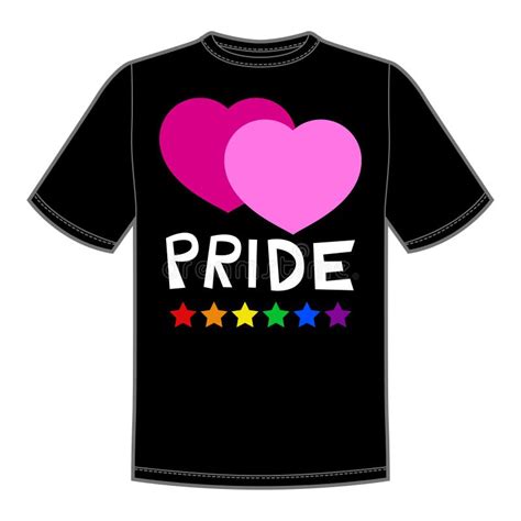 Vector Print For T Shirt With Pride Lgbt Bright Rainbow Stock