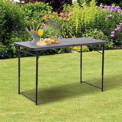 Outsunny Mesa de Camping Plegable y Portátil Tipo Mesa Buffet Auxiliar