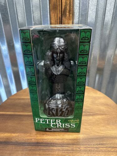 Vintage Peter Criss Kiss Bust Statue The Catman Mcfarlane Silver