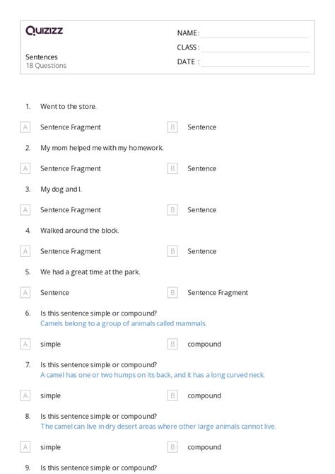 50 Diagramming Sentences Worksheets For 8th Grade On Quizizz Free And Printable