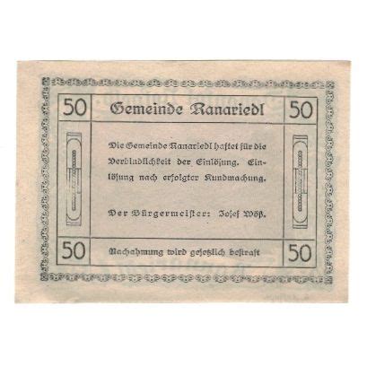 Banknote Austria Donautalnotgeld O Der Gemeinden Heller Texte